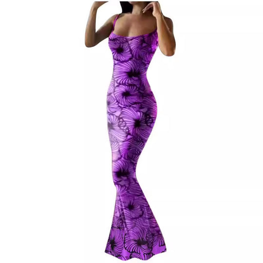 Damen Elegantes Maxikleid mit floralem Print EB