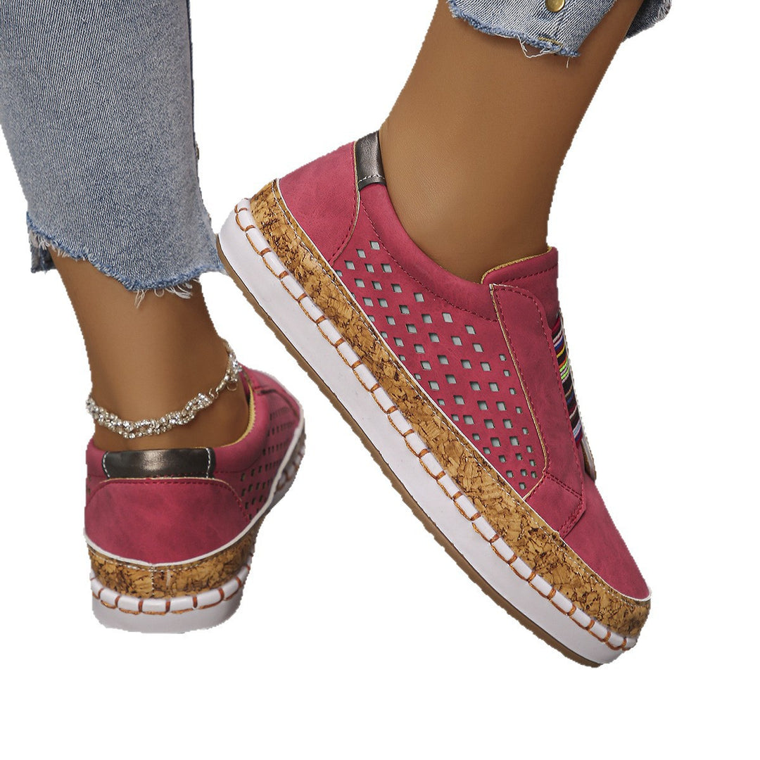 Damen Komfortable Slip-On Sneakers mit raffiniertem Design EB