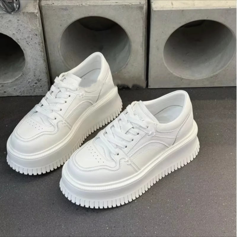 Damen Modische Sneaker mit plateauartiger Sohle und atmungsaktivem Design EB