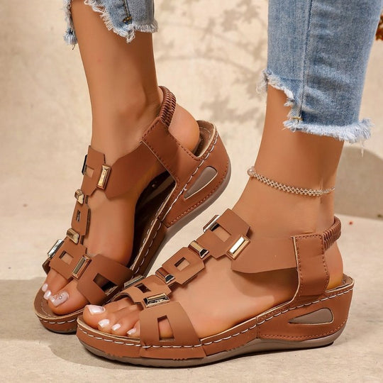 Damen Modische Sandalen mit Sicherheitsverschluss EB