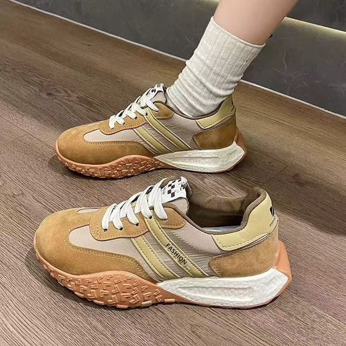 Damen Sportliche Sneakers mit modischem Veloursleder und einzigartigem Profil EB