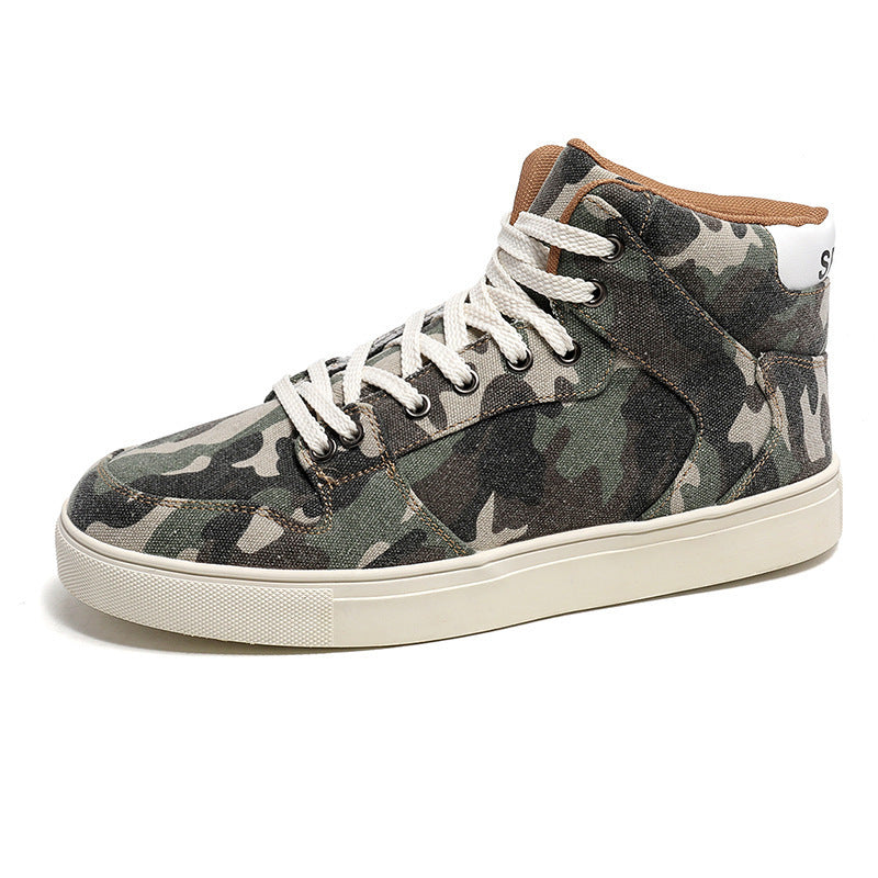 Damen High-Top Sneakers mit modernem Camouflage-Design und gepolsterter Knöchelstütze EB