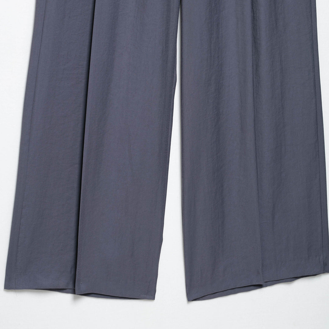 Damen weit geschnittene Palazzo-Hose mit elastischem Bund EB