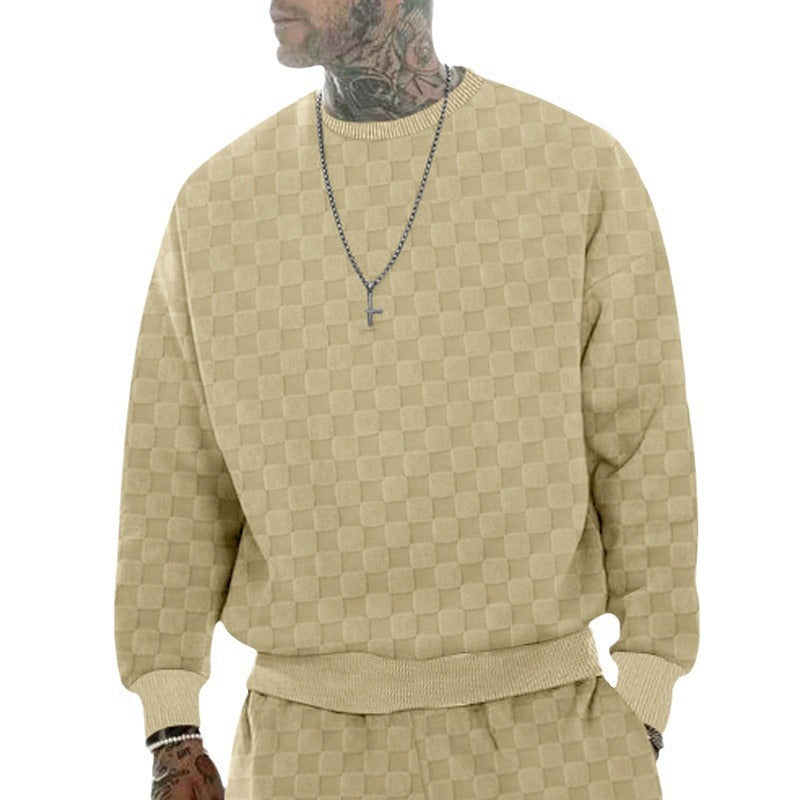 Herren lässiger oversized Sweatshirt mit strukturiertem Design EB