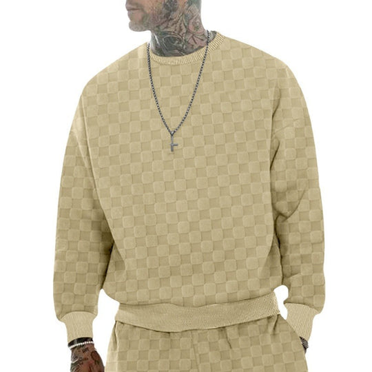 Herren lässiger oversized Sweatshirt mit strukturiertem Design EB