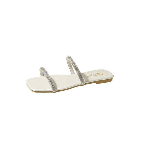 Damen modische Riemensandalen mit funkelnden Akzenten EB