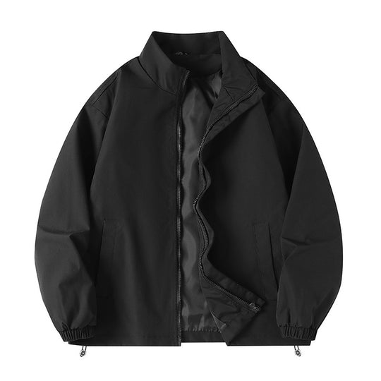 Herren lässige Windjacke mit hochabschließendem Kragen und praktischen Taschen EB