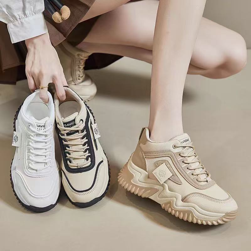 Damen Chunky Sneakers mit atmungsaktivem Obermaterial und dämpfender Sohle EB