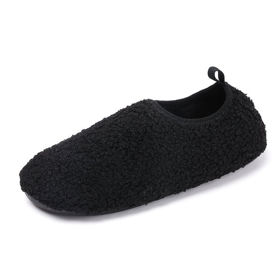 Damen Hausschuhe aus flauschigem Stoff mit rutschfester Sohle EB