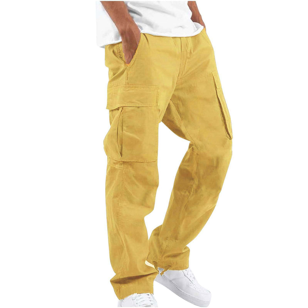 Herren nan lässige Baumwoll Cargo-Hose mit Multi-Taschen und verstellbarem Saum EB