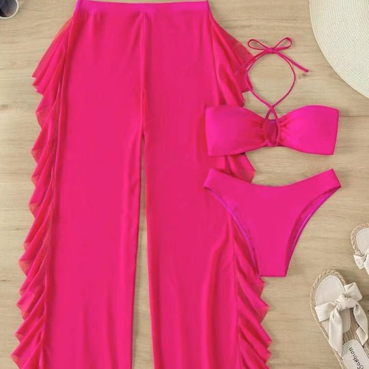 Damen Bikini-Set mit luftiger Rüschenhose EB