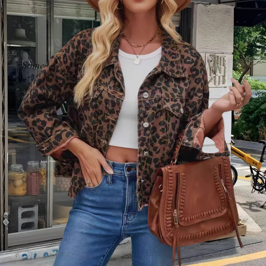Damen Freizeitjacke im angesagten Leopardenmuster EB