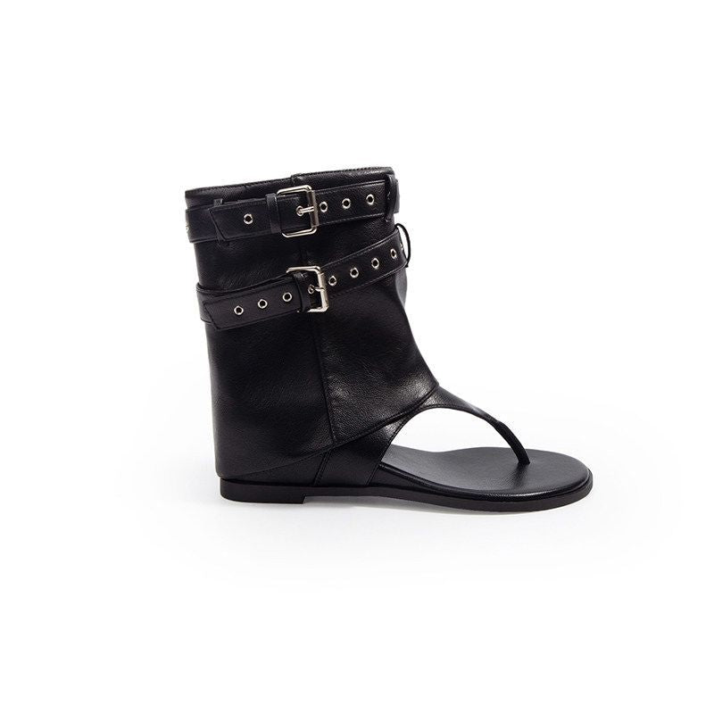 Damen offene Sandalen mit modischen Schnallen EB