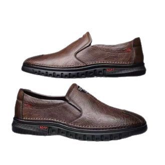 Herren Elegante Leder Slipper mit rutschfester Sohle und weichem Innenfutter EB