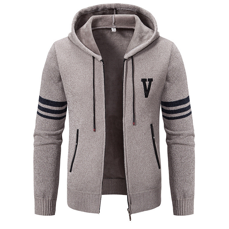 Herren Freizeitjacke mit modernem Stehkragen und kontrastierenden Streifen EB