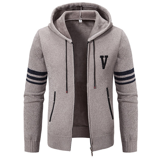 Herren Freizeitjacke mit modernem Stehkragen und kontrastierenden Streifen EB