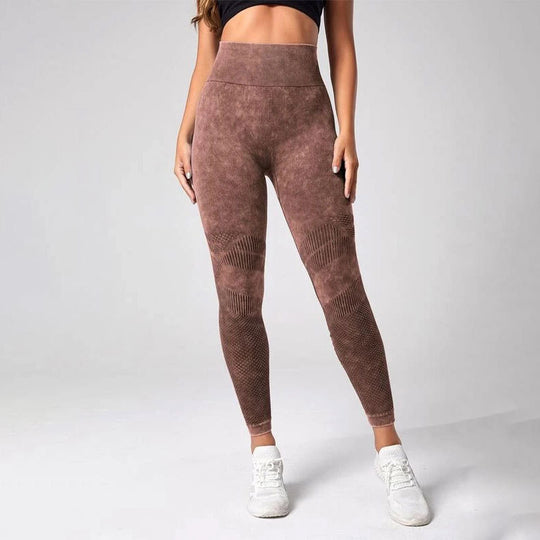 Damen Sculpting Leggings mit hohem Bund und innovativer Textur EB
