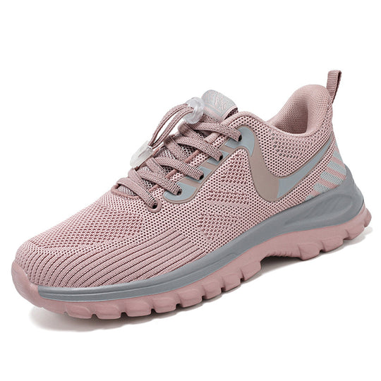 Damen atmungsaktive Laufschuhe mit elastischem Schnellschnürsystem EB