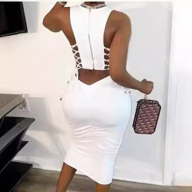 Damen Bodycon Kleid mit raffinierten Raffungselementen EB