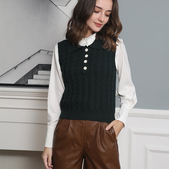 Damen Stricktop mit Kollo EB