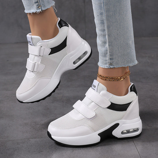 Damen Sportliche Sneakers mit Klettverschluss und dämpfender Sohle EB