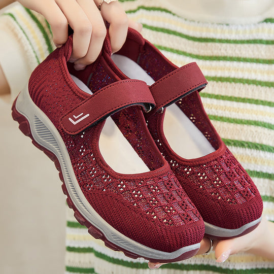 Damen Sportliche Freizeit-Schuhe mit praktischem Klettverschluss EB
