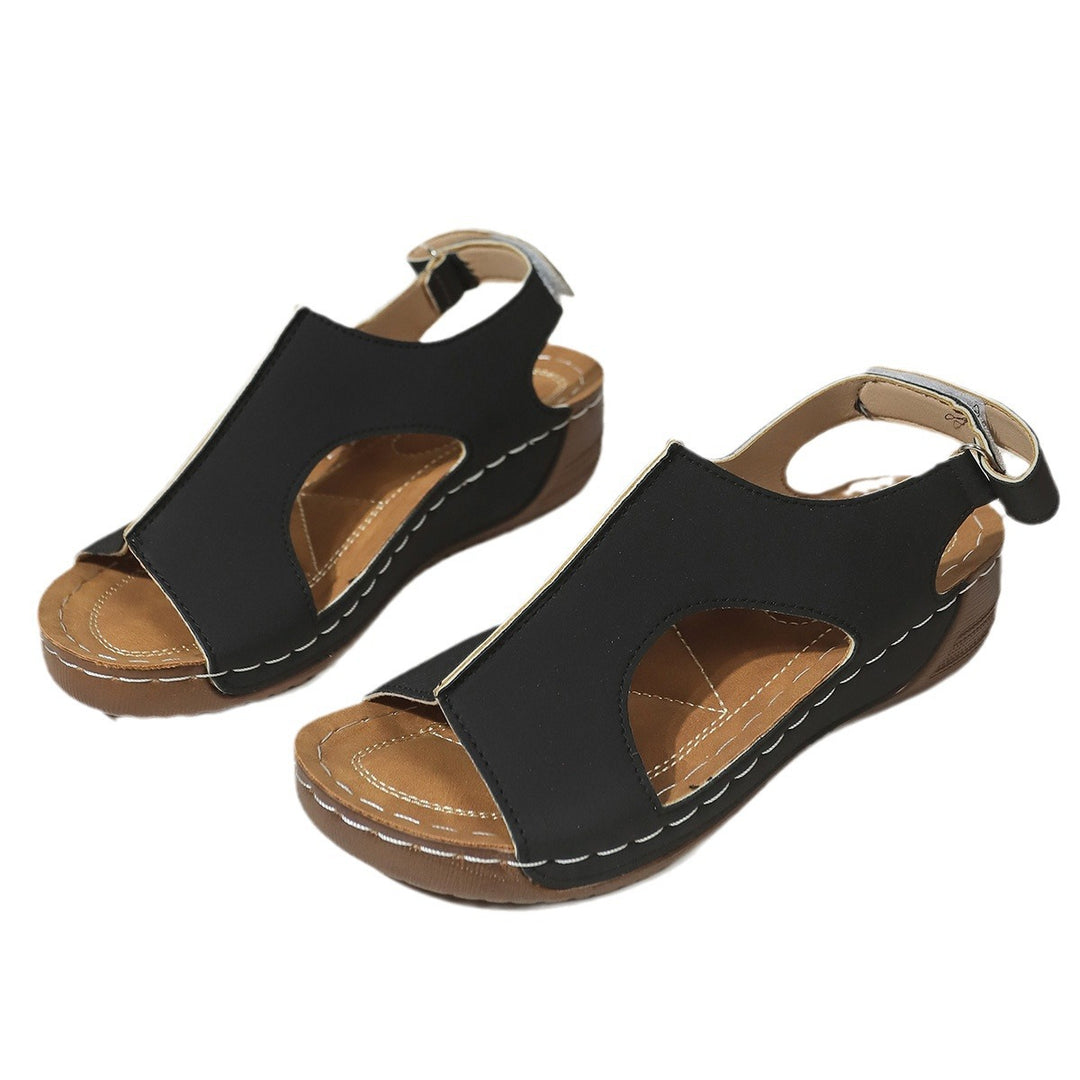 Damen Komfortable Sandalen mit offenem Zehenbereich und ergonomischer Fußbettung EB