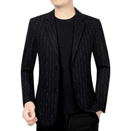 Herren Modernes Einreihiges City-Blazer mit aufgesetzten Taschen und leichter Halbfütterung EB