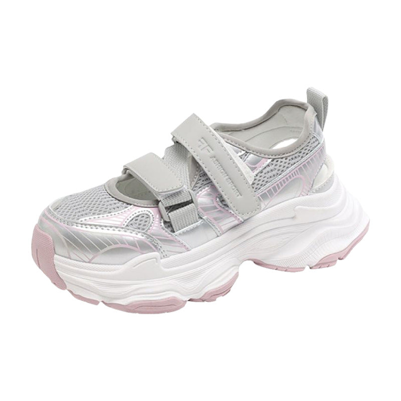 Damen Sportliche Lauf-Sneaker mit praktischen Klettverschlüssen und atmungsaktiver Mesh-Oberfläche EB