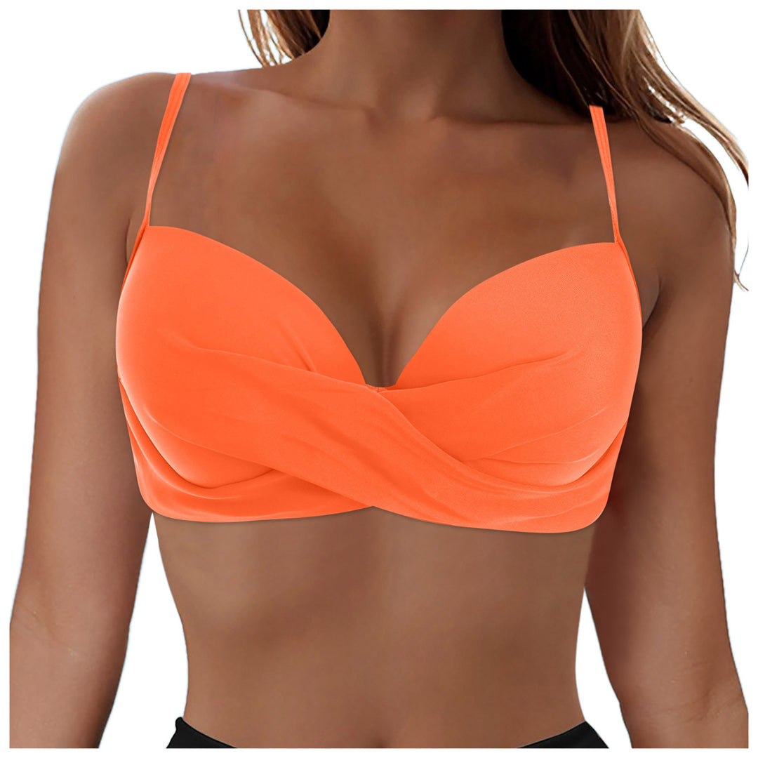 Damen Elegantes Bikinioberteil mit Wickeldesign EB