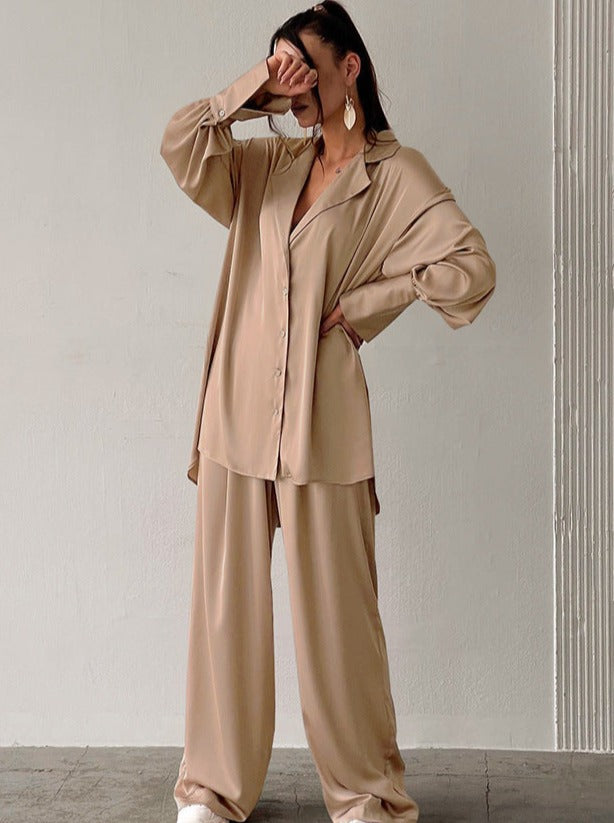 EB | Damen Loungewear Satz mit Weiter Geschnittener Hose