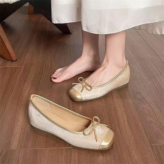 Damen Ballerinas mit modischem Schnürdetail und eleganter Zusatzapplikation EB