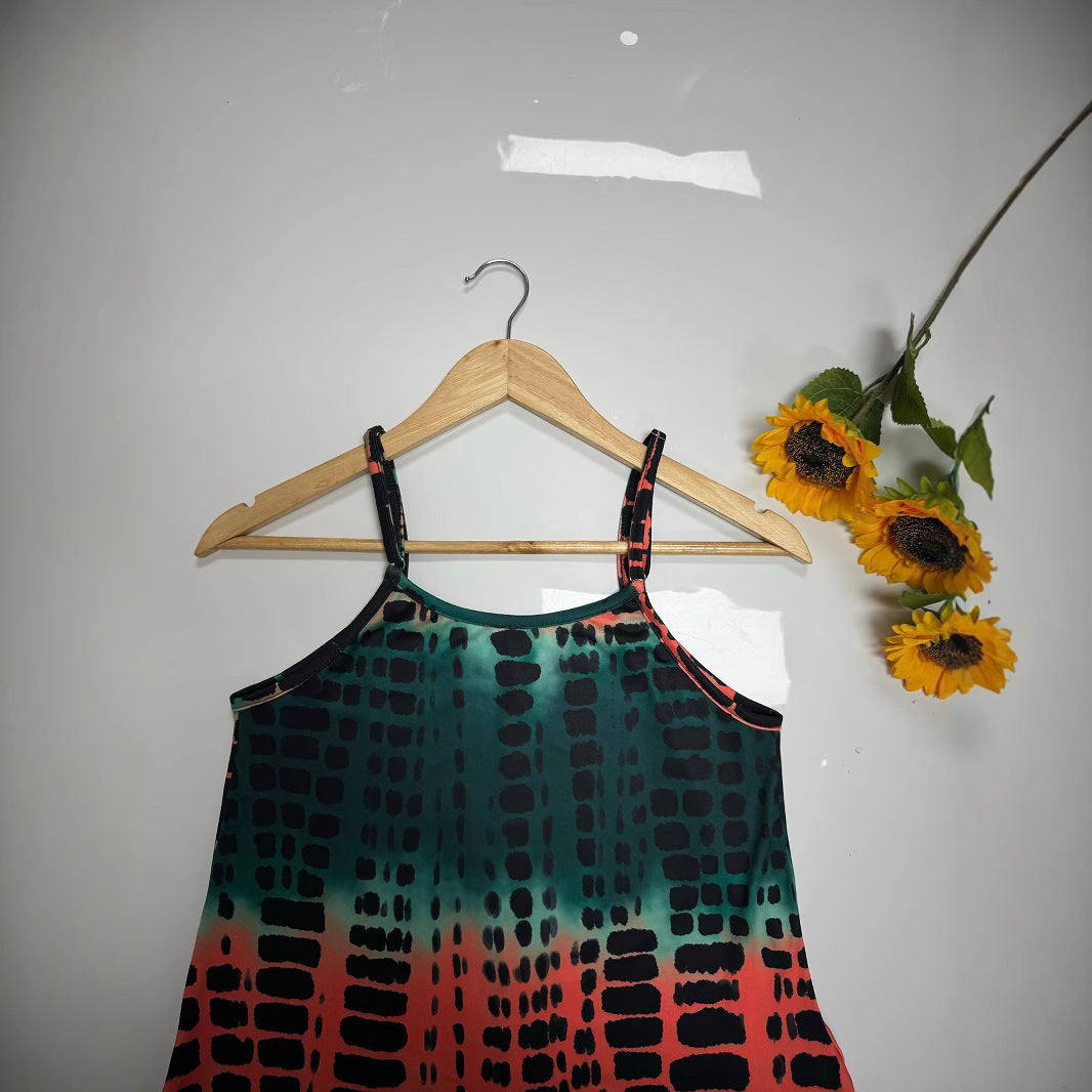 Damen Maxikleid mit tiefem V-Ausschnitt und schickem Schlitz EB