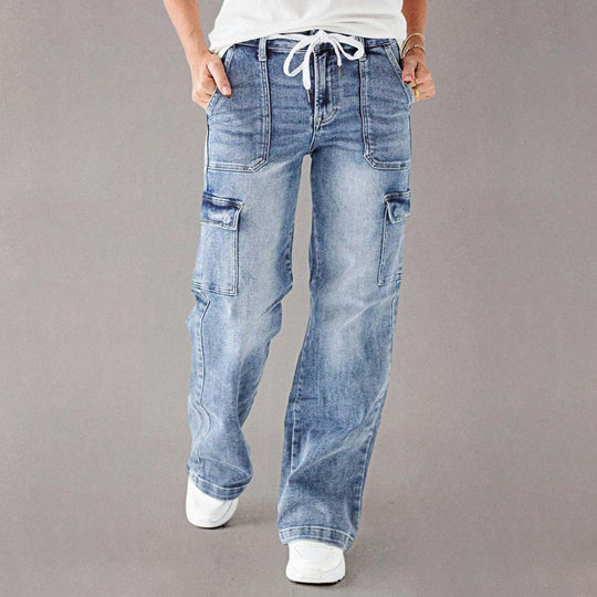 Damen Cargo-Jeans mit lässigem Schnitt und praktischen Taschen EB