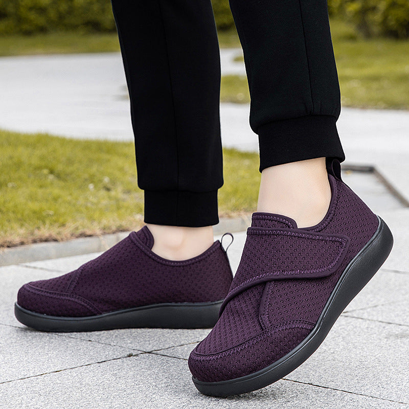 Damen Sportliche Klett-Schuhe mit atmungsaktivem Netzgewebe EB