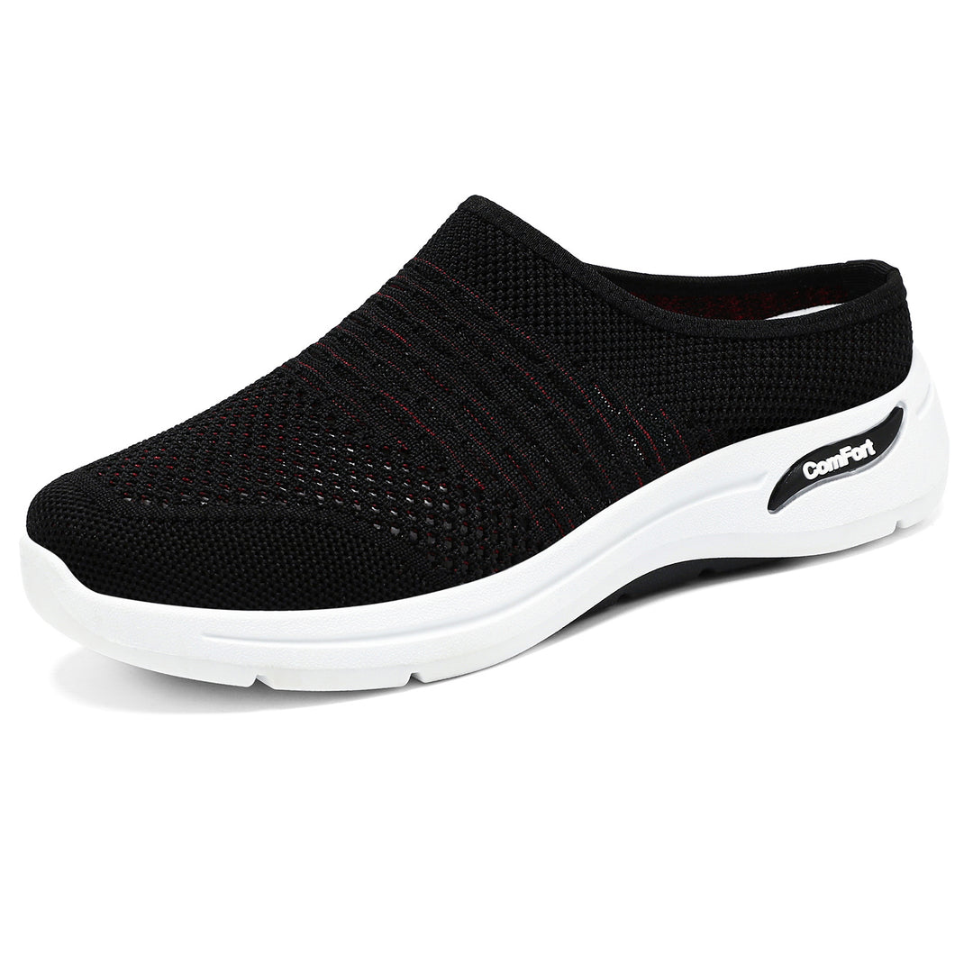 Damen Bequeme und atmungsaktive Clogs mit elastischem Obermaterial EB