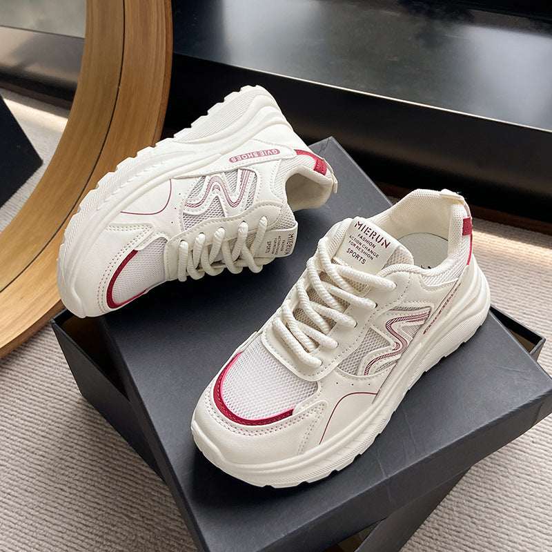 Damen sportliche Sneakers mit atmungsaktiver Mesh-Oberfläche und dämpfender Sohle EB