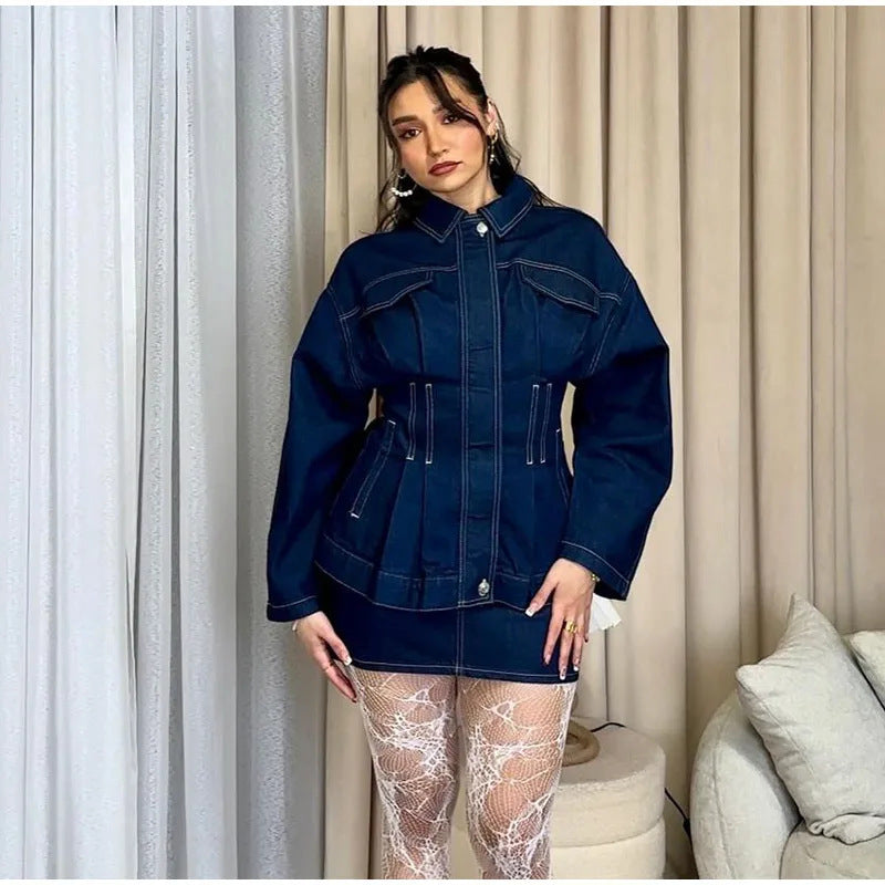 Damen modische Denim-Jacke EB