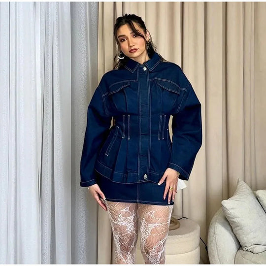 Damen modische Denim-Jacke EB