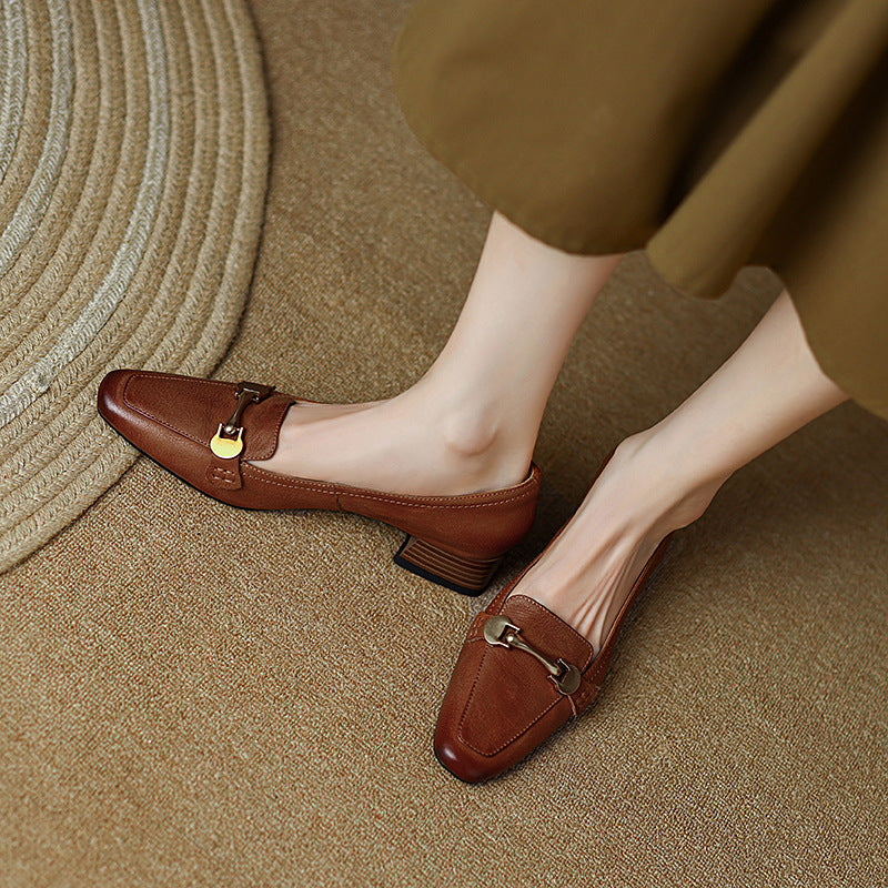 Damen elegante Slipper mit modischem Gürtel-Detail EB