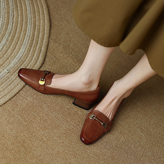 Damen elegante Slipper mit modischem Gürtel-Detail EB