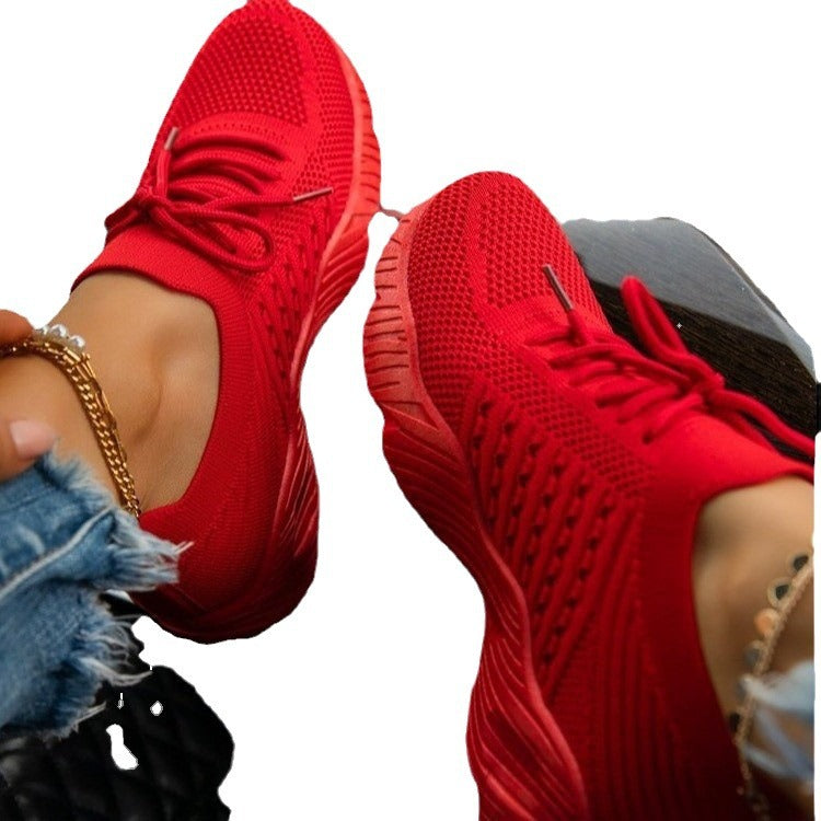 Damen sportliche Sneaker mit atmungsaktiver Strick-Oberfläche und innovativer Dämpfung EB