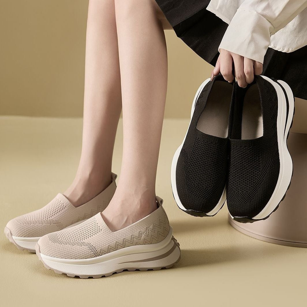 Damen Atmungsaktive Slip-On Sneakers mit flexiblem Dämpfungssystem EB