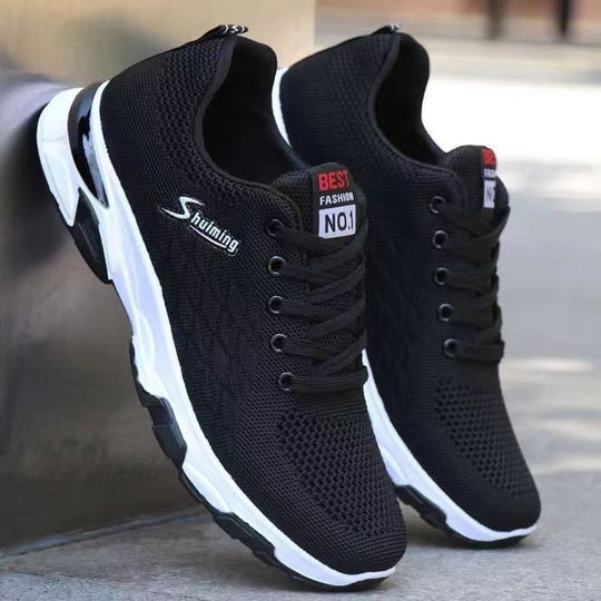 Damen Sportliche Sneaker mit atmungsaktivem Obermaterial und rutschfester Sohle EB