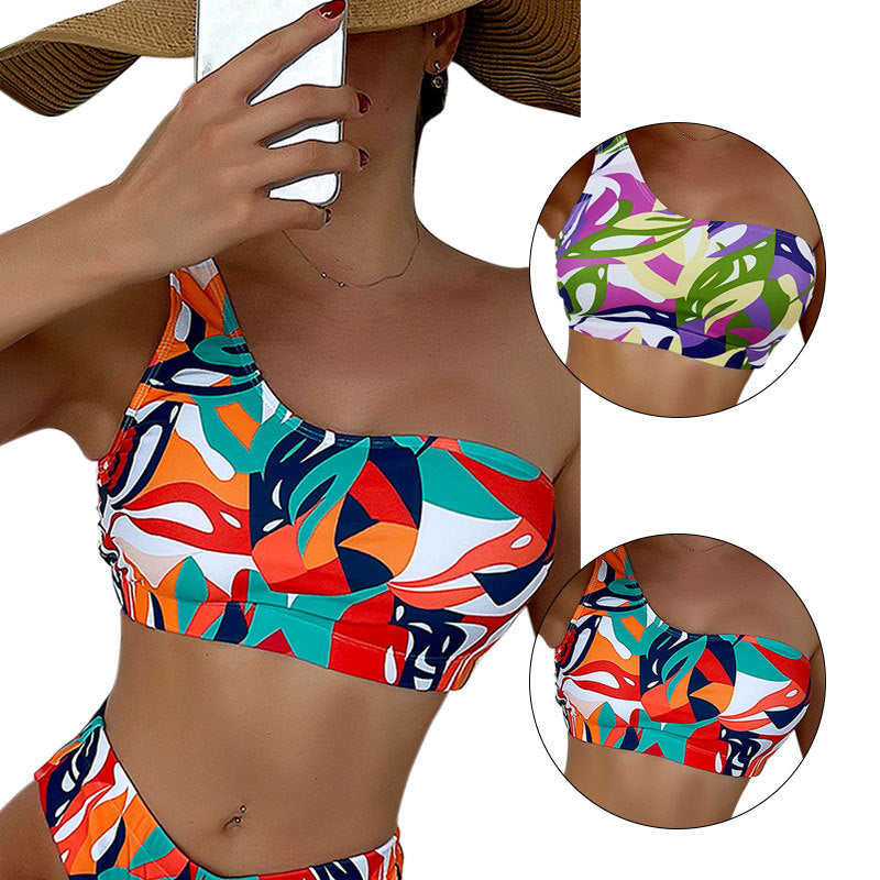 Damen Einteiliges Bikini-Set mit asymmetrischem Design EB