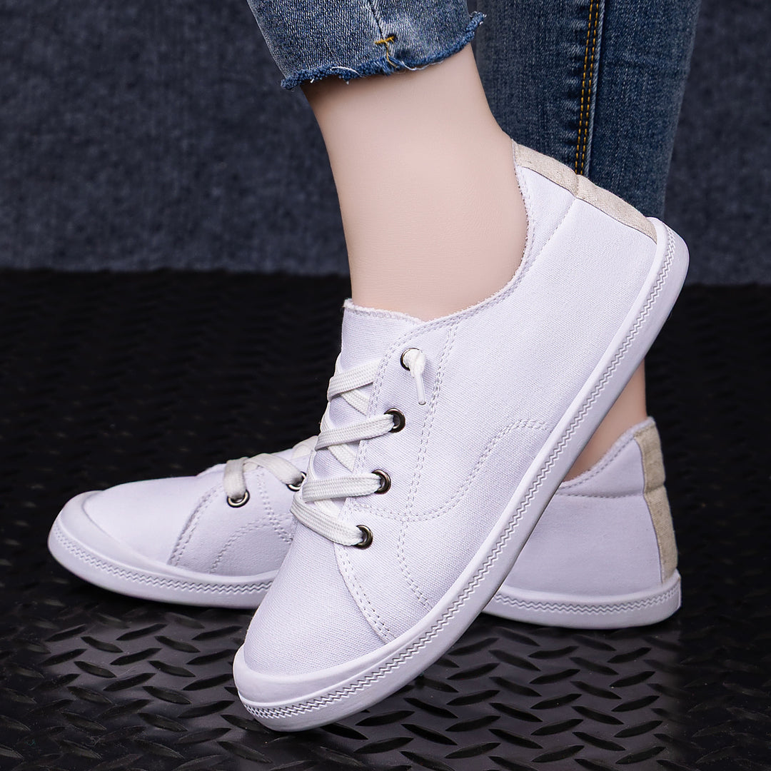 Damen Freizeitschuhe aus strapazierfähigem Canvas mit klassischem Schnürdesign EB