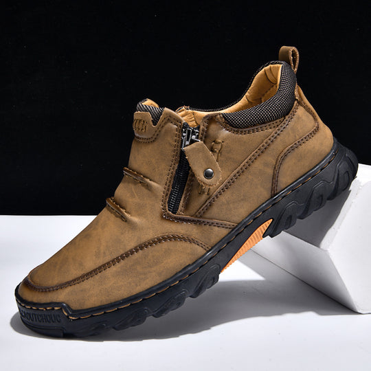 Herren Bequeme und elegante Stiefeletten mit Reißverschluss EB