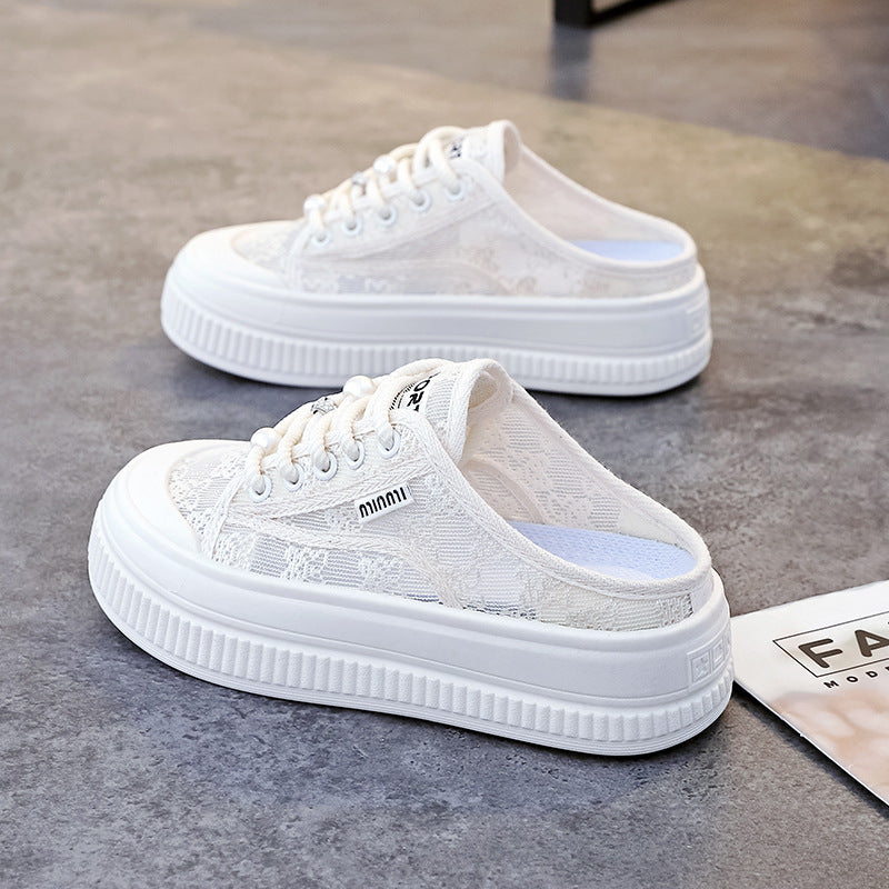 Damen Modische Plateau-Sneaker mit reflektierenden Details EB