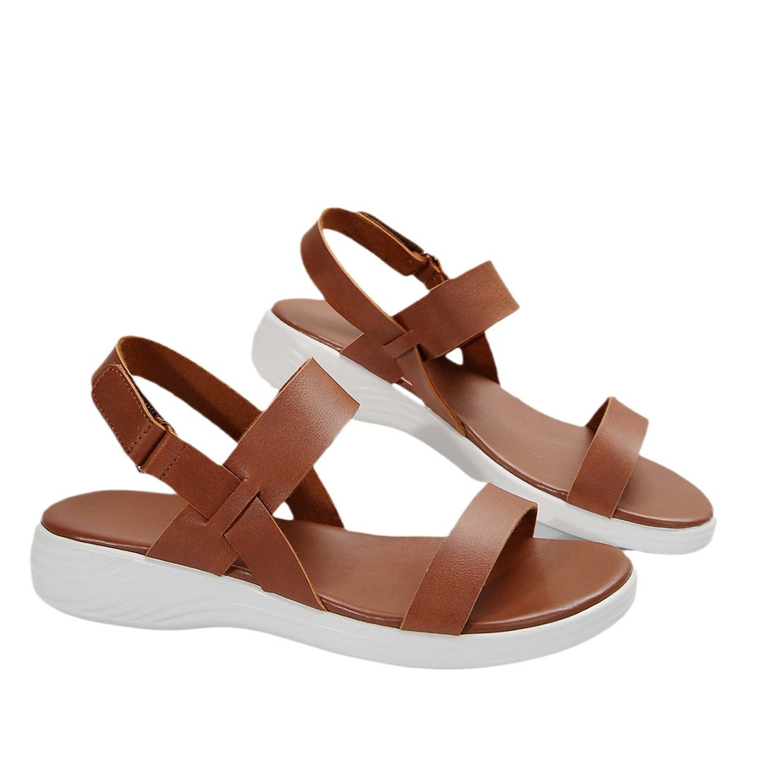 Damen Komfortable Riemensandalen mit gepolstertem Fußbett EB