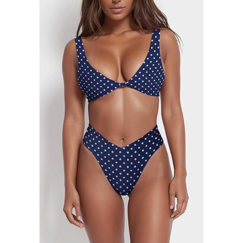 Damen Hochtaillierter Bikini mit verstellbaren Trägern EB